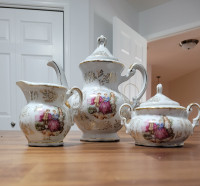 RARE Vintage Fragonard Couple Tea Pot Set (3 pieces)