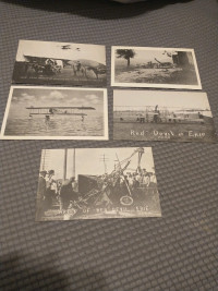 9 reprinted postcards of early aviation history