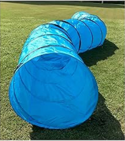 18 Feet of Agility Tunnel Fun! Large 24 inch diameter opening The flexible design allows for it to b...