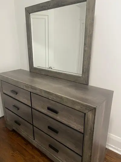 Drawer dresser with Mirror plus a night stand table, View more