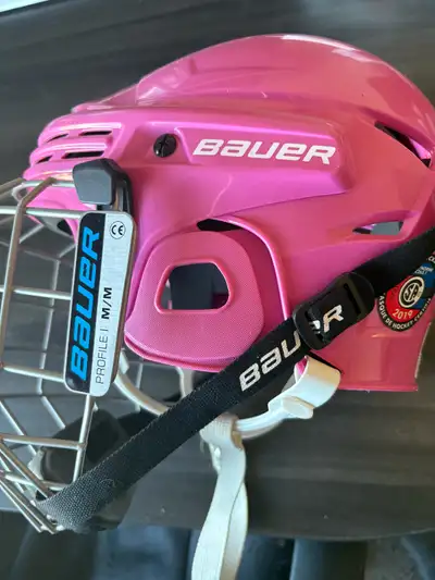 Pink Bauer Hockey Helmet, View more