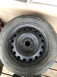 4 rims, 3 Nokian  winter tires 205/5/r16, inspected