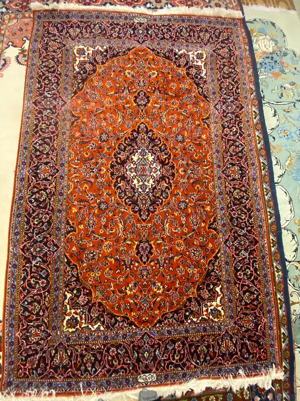 Persian kashan shadsar wool & Silk handmade rug ( Iran) in Rugs, Carpets & Runners in Markham / York Region - Image 5