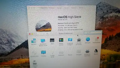 os high sierra version 10.13.3 2.3ghz i5 8gb ddr3 intel 3000 512mb 250gb storage with power cord ada...