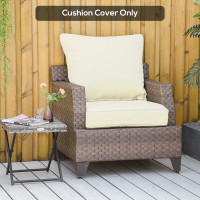 2-Piece Outdoor Patio Chair Cushions, Deep Seat Replacement Pati