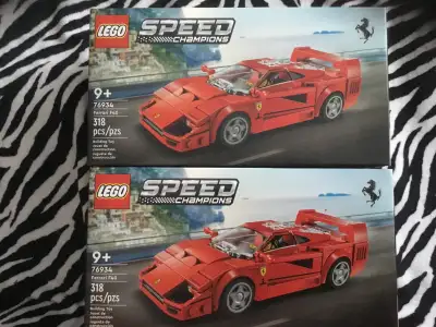 You are looking at LEGO Speed Champions FERRARI F40 318 pieces ages 9 + Only one left $30.00 package...
