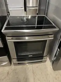  Electrolux slide in stainless steel glass top stove