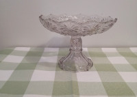Antique Crystal Bowl/Stand, Decor Piece *excellent condition!