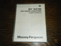 Massey Ferguson 164, 166 Disc Mower Conditioner Assembly Manual