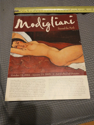 Rare 4-page brochure of 2004 Modigliani exhibit at AGO, View more