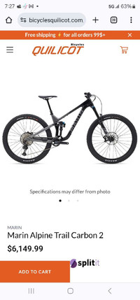 MARIN ALPINE TRAIL Carbon 2 frame size L