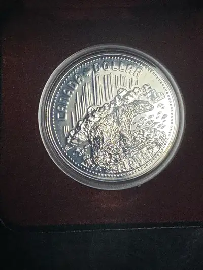 TOP OLLECTOR 1980 Canada Polar Bear Arctic Centennial Silver Dol, View more