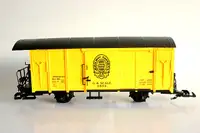 NEW NQD G Scale Cargo Carrige Yellow Closed sides