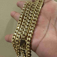 Solid 14K Gold Cuban Chain