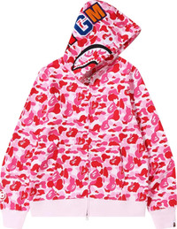 1:1quality pink bape zip hoodie