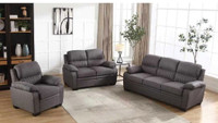 Brand new couch set in boxes. $960 for 3 piece set.gray or black
