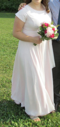 Pink Formal Dress - Modest Prom/Bridesmaid/Grad