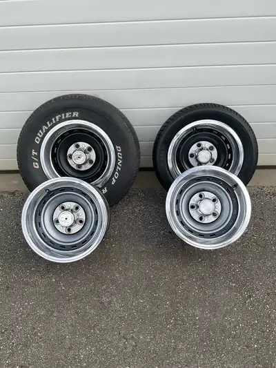 4 nice 1973-87 Square Body OEM wheels c/w beauty rinds & trim rings,54th sve 248th st Aldergrove BC