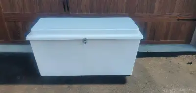 Dock Box / Storage Box Fibreglass Dimensions 53 inches Wide 19 inches Deep 28 inches High