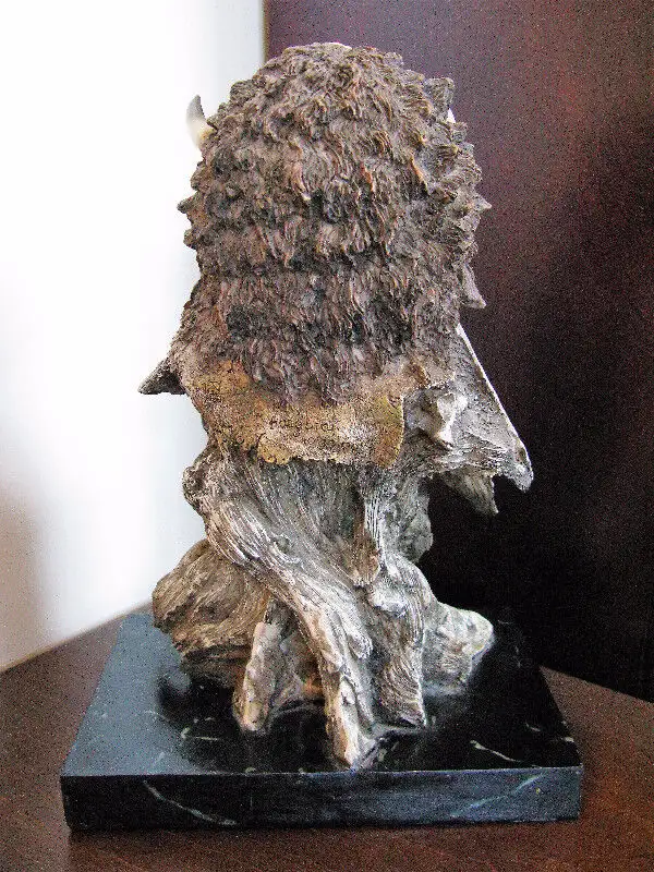 SIGNED Limited Edition Native American Warrior Bison Chief Bust in Arts & Collectibles in City of Halifax - Image 6