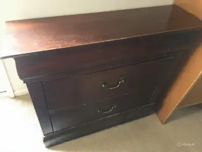 Wood Dresser chest of drawers. I can deliver for extra., View more