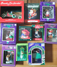 10 Christmas Vintage Décor Ornaments in Original Boxes