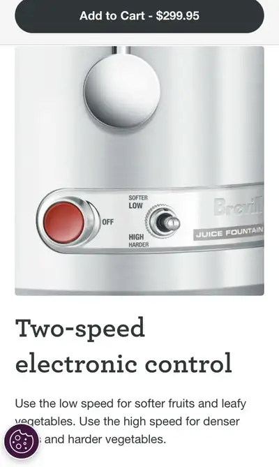 Perfect condition used very little!! 2 speed! turn any vegetable into juice in a few seconds Easy to...