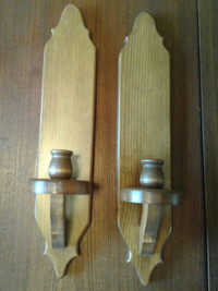 Wooden Wall Sconces - $10/pair