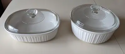 2 CorningWare French White  Dishes!, View more