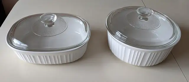 2 CorningWare French White  Dishes! in Kitchen & Dining Wares in Mississauga / Peel Region - Image 2