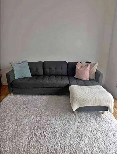 Black Sofa with Chaise, View more