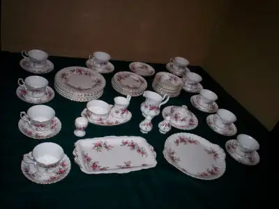 58 Piece Royal Albert Lavender Rose Bone China., View more