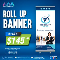Rollups Banner Size 33 x 81, Designing and Printing !