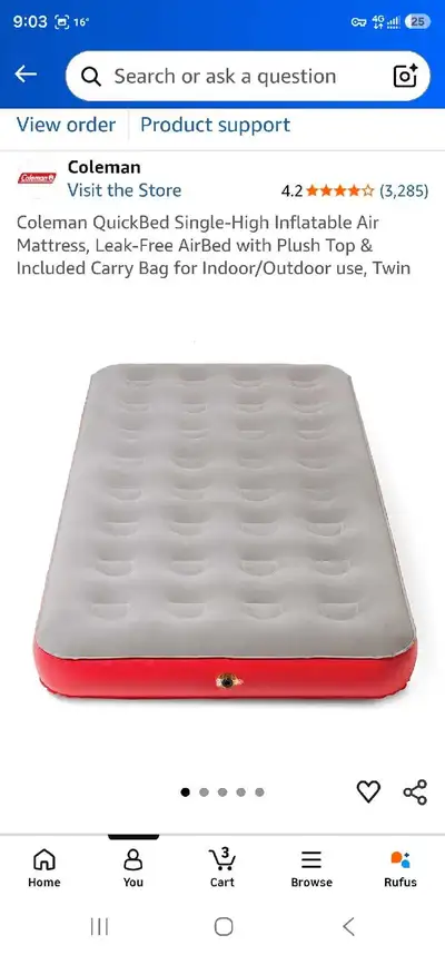 Coleman quickbed air mattress twin / matelas air Coleman simple, View more