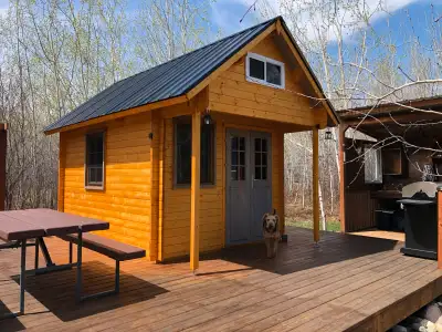 Discover this charming, two-storey bunkie, complete with a cozy loft, offering a unique retreat or a...