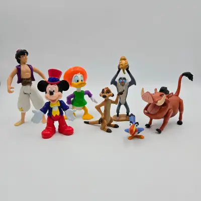 Disney Figurines Mickey Donald Aladdin Timon Pumbaa Rafiki Zazu, View more