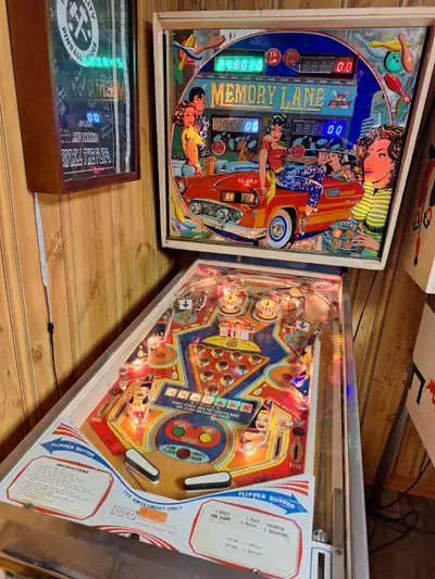 Stern Memory Lane pinball machine. You get digital tech, but the classic pinball sound of bells and...