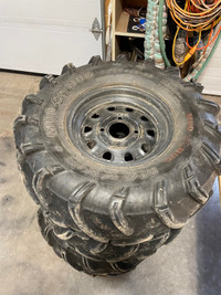 Maxxis mud bug 27-12-12 tires and rims