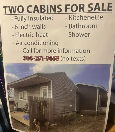 - Kitchenette - Bathroom - Shower - Fully Insulated - 6 inch walls - Electric Heat - Air conditionin...