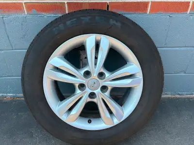 Nexen Npriz AH5 225 60 R17 on rims. Maybe 100km on tires. Mom purchased tires and her engine blew 2w...