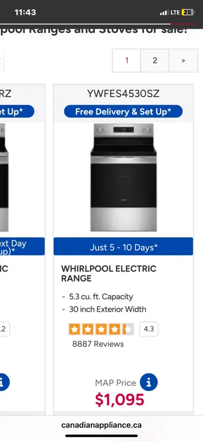 Whirlpool Electric Range, View more