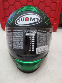 New -Suomy SR Sport Helmet (Racing Matt Green, 2X Large