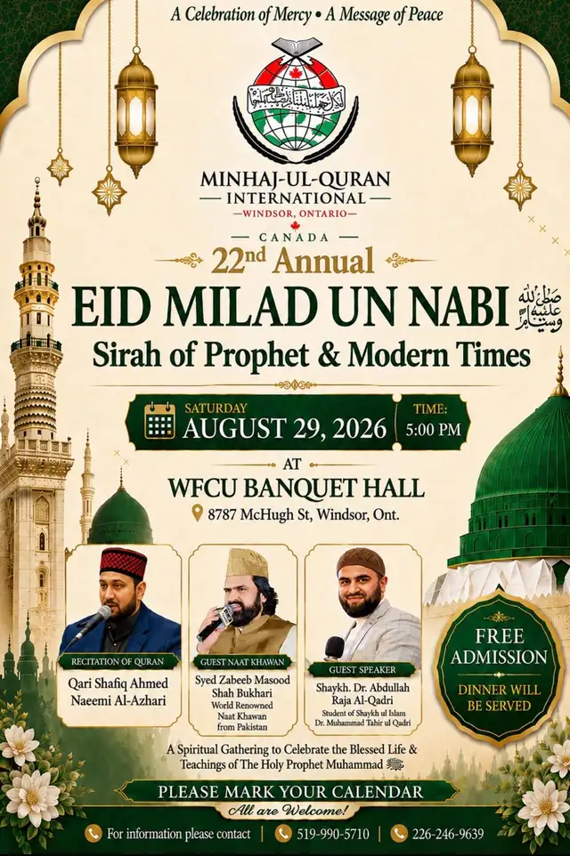 Windsor Community Event: Annual Eid Milad Un Nabi 2026