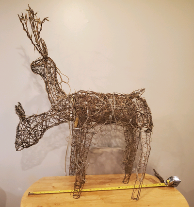 Pair of decorative Christmas Reindeer  - lights & moving!, View more