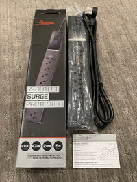 Brand New Rocketfish 7-Outlet 2-USB Surge Protector 