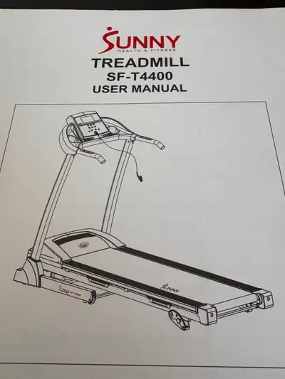 TREADMILL SUNNY SF-T4400. Incline can be adjusted. Machine can be folded. FUNCTIONS Safety Lock and...