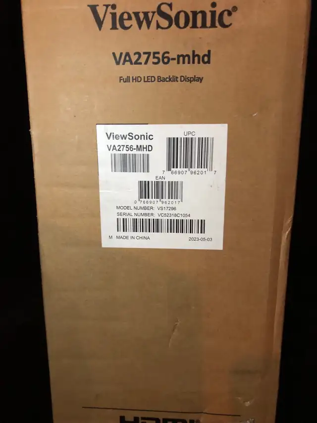 ViewSonic 27" IPS Monitor FHD LED VA2756-MHD 2023 Model in Monitors in City of Montréal - Image 9