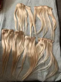 NEW Blonde hair extensions real human hair 14” 