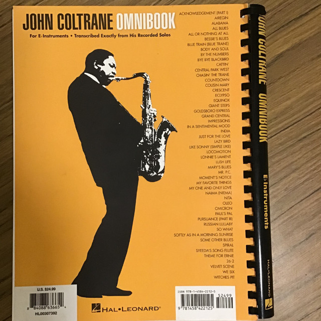 John Coltrane Omnibook (Eb) Saxophone Repertoire in Other in Oakville / Halton Region - Image 4
