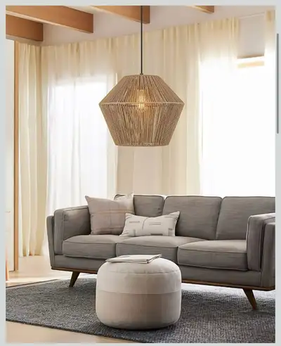 ELYONA Woven Pendant Light, 16.5” Modern Boho Chandelier, View more